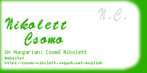 nikolett csomo business card