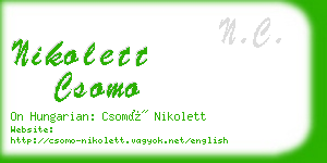 nikolett csomo business card